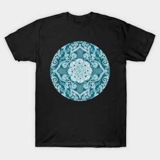 Centered Lace - Teal T-Shirt